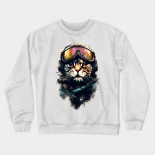 Aviator Cat - Pilot Cat Crewneck Sweatshirt